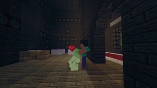 Minecraft Slime Girl Submissive Blowjob without using hands