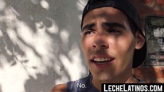 LecheLatinos.com - Latino's wild pickup sex ends with a raw fuck and a jizz-covered f