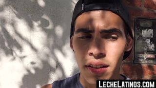 LecheLatinos.com - Latino's wild pickup sex ends with a raw fuck and a jizz-covered f