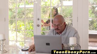 TeenEbonyPorn.com - Young beauty Aaliyah Hadid slammed and fed hot cum