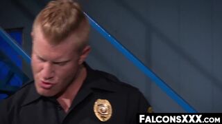 FalconsXXX.com - Muscle hunk prison guard enjoys raw anal action during work hours