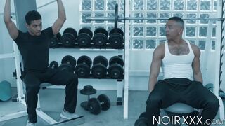 Gym buddies Mateo Fernandez and Zario Travezz set aside the weights to have sex