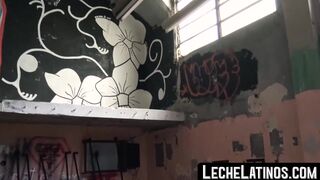 LecheLatinos.com - Young straight Latino sucks big dick and takes a raw POV pounding