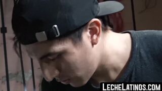 LecheLatinos.com - Young straight Latino sucks big dick and takes a raw POV pounding