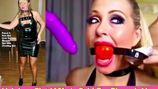 Helpless Slave Slut Wife Sucking off a Dildo Deepthroat Swingers Blowjob Sex Training