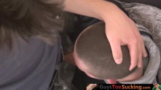 GuysToeSucking.com - Twinks enjoy foot play before a wild anal pounding