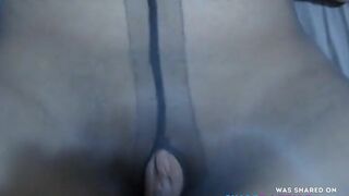 Cum on Nylon Pantyhose - Amateur Foot Fetish Video