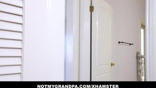 Filthy Step-Grandpa Takes Advantage of Granddaughter – Fake