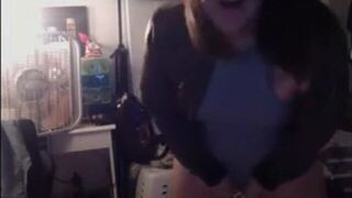 Chubby Crossdresser Shakes His Booty