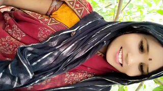 Indian beautiful sister-in-law taken outdoors and fucked hard when she was alone in the garden