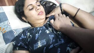 Vaigavarun45 - Vaishnavy's boobs suck in night by Sharun Raj, Bedroom romance, Mallu couple hot boobs suck, Hot wife boobs suck in night