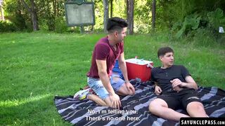 Bautista Nores and Caetano Soares picnic turns to hot steaming fuck