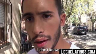 LecheLatinos.com - Young Latino's first time bareback fuck for money in a wild sessio