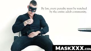 MaskXXX.com - Masked muscle dude Luke Ward's big cock wanking it well solo