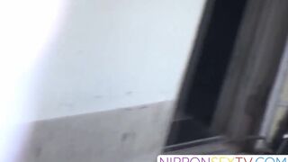 NipponSexTV.com - Kinky Asian babe runs off after pissing on hidden voyeur cam