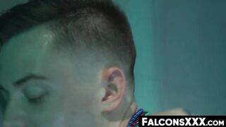 FalconsXXX.com - Bathroom sex and blowjobs with gorgeous big dicked hunks in a raw en