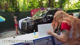 JMac Loses His Mind Watching Skylar Vox Seductively Moving Her Curves While Washing His Car - REALITY KINGS