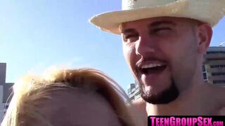 TeenGroupSex.com - Slutty teens smashed by JMac on spring break