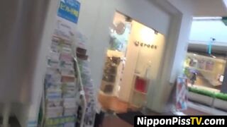 NipponPissTV.com - Japanese amateur drenches staircase with her hot piss outdoors