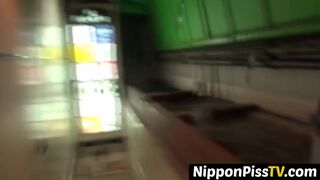 NipponPissTV.com - Japanese amateur drenches staircase with her hot piss outdoors