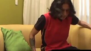 OTBXXX.com - Long-haired Latino twink enjoys bareback fucking boyfriend's sweet ass u