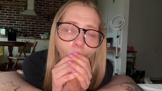 Sexy Head Girl POV Blowjob - Mouth Full of Cum