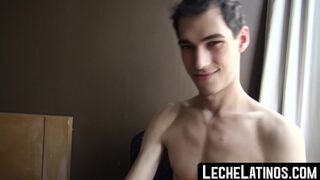 LecheLatinos.com - Young skinny Latino's raw POV fuck for money with a horny top