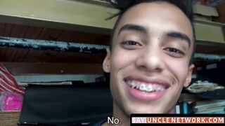 SayUncleNetwork.com - Raw dick in ass and cum in mouth for this Latino first-timer