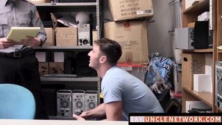 SayUncleNetwork.com - Security officer catches thieving jock and drills him bare and