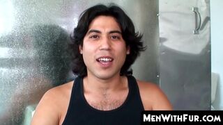 MenWithFur.com - Hairy ass eater jerks his rock solid dick solo