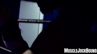 MuscleJockBound.com - Inked hunk choked and dominated in a rough BDSM match, defeated