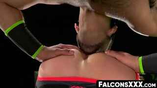 FalconsXXX.com - Naughty hunk gets his asshole drilled by a sex toy and a big cock