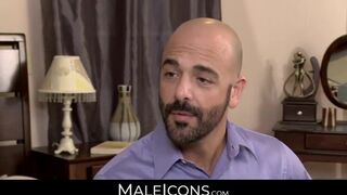 MaleIcons.com - Hottie Adam drills his big dick into his twink stepson's tight ass wi