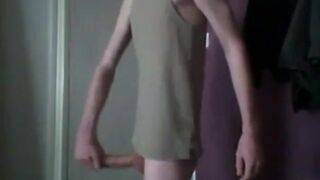 Skinny Twink Plays with a Huge Sex Toy