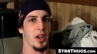 Str8Thugs.com - Straight thug Axel strums his cock while playing with his guitar