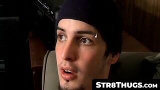 Str8Thugs.com - Straight thug Axel strums his cock while playing with his guitar