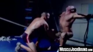 MuscleJockBound.com - Rough threesome with  and domination for a submissive ma