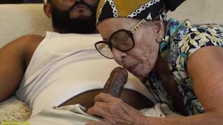 77 Years old tattooed granny bbc ass fucked