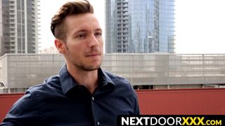 NextDoorXXX.com - Jock's precum drips as he strokes his big boner solo