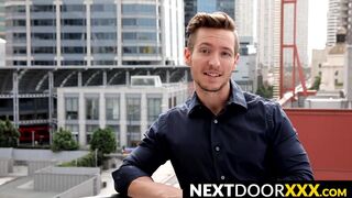 NextDoorXXX.com - Jock's precum drips as he strokes his big boner solo