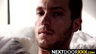 NextDoorXXX.com - Jock's precum drips as he strokes his big boner solo