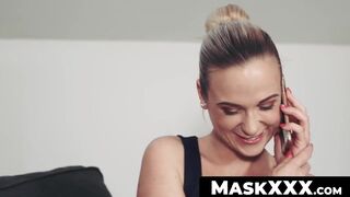 MaskXXX.com - Dude with mask and big dick's fucking of other guy's blonde wife