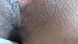 Creamy Black Girl Pussy Fingering on Webcam