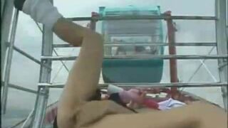 Japanese Girl Masturbates on a Ferris Wheel