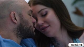 Cock hungry TS Gracie Jane suck Cliffs big dick