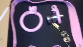 Pink inverted chastity with belt