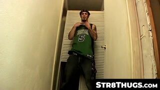 Str8Thugs.com - Goatee thug Axel's messy load jerk-off session with a cumshot finale