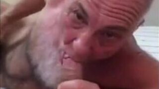 Amateur Daddy Gives Blowjob