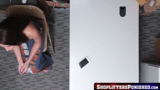 ShopliftersPunished.com - Hairy cunt teen Avi Love takes hard anal pounding from mall