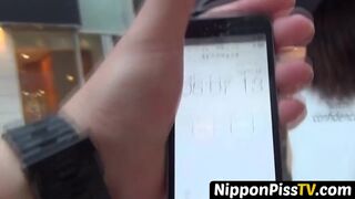 NipponPissTV.com - Japanese teen peeing until the whole floor is wet in public restro